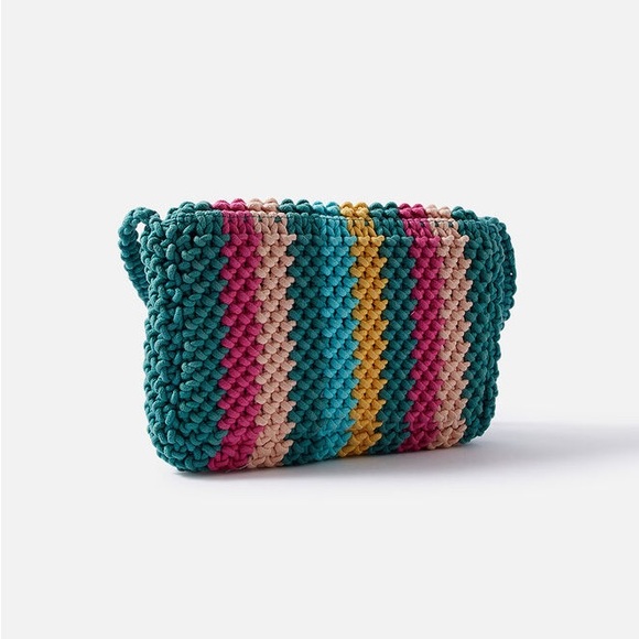 Accessorize London Stripe Macrame Crossbody Bag - Picture 13 of 14